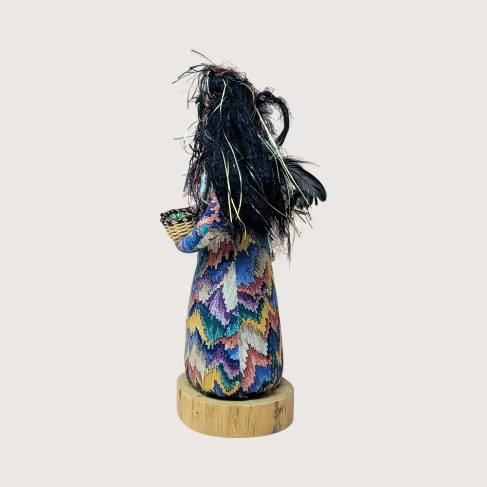 1990s Patty Kune Handmade Folk Art Mixed Media Doll